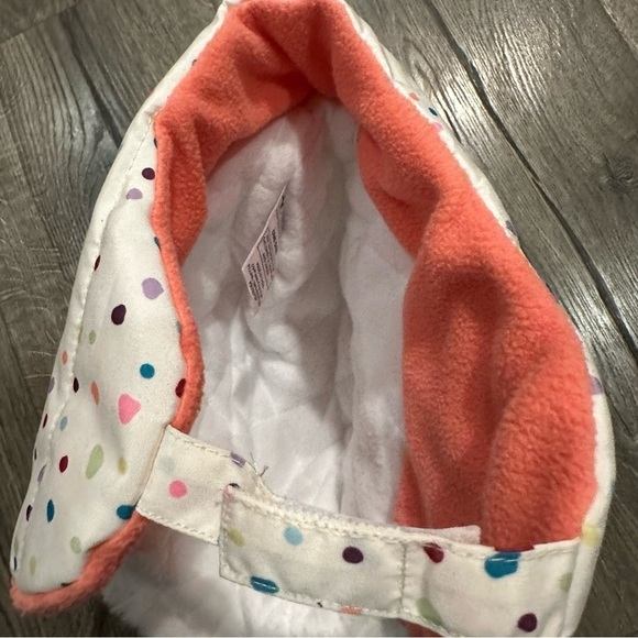 New SWISS TECH GIRLS Bright Multicolor Lined Polka Dot Trapper Hat Faux Fur - Picture 5 of 7